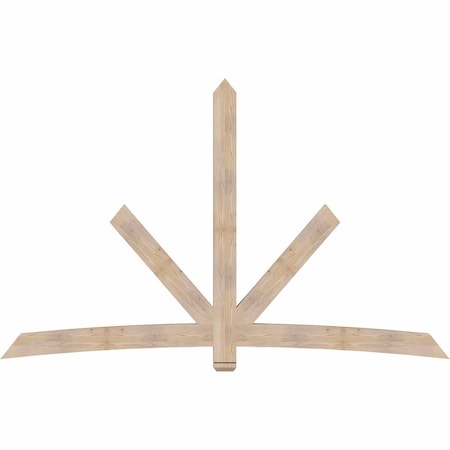 Ekena Millwork Alberta Smooth Timber Gable Bracket, Douglas Fir, 108"W x 68"H x 3 1/2"D x 5 1/2"F, 15/12 Pitch GBW108X68X0406ALB00SDF